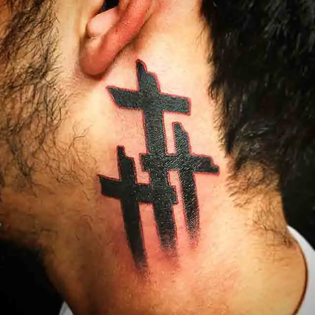3 Cross Tattoo Design
